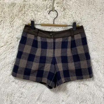 내추럴 뷰티 베이직 / 숏팬츠 / S / 깅엄 체크 가을/겨울