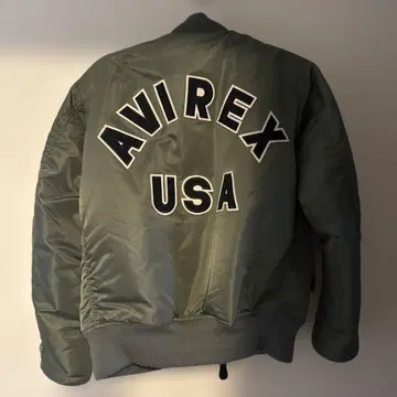 AVIREX MA-1 플라이트 자켓 올리브 그린 카키 남성용