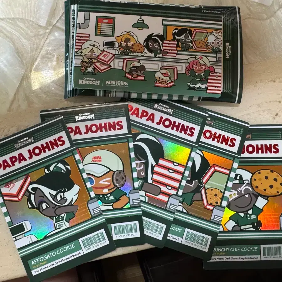 Cookie Run Kingdom Papa John's Photocard Set B #쿠키런킹덤,#파파