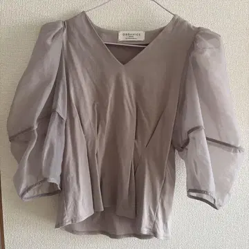SNIDEL 쉬폰 슬리브 컷 상의