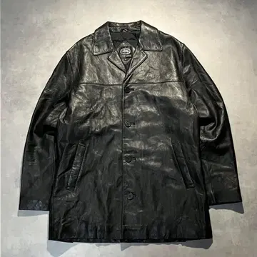 90s 에코 언리미티드 레더 카 코트 재킷