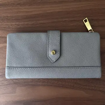 그레이 지퍼 달린 장지갑 FOSSIL