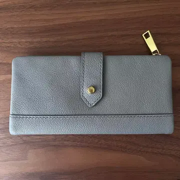 그레이 지퍼 달린 장지갑 FOSSIL