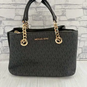 677.MICHAEL KORS 로고 블랙 토트백 마이클코어스