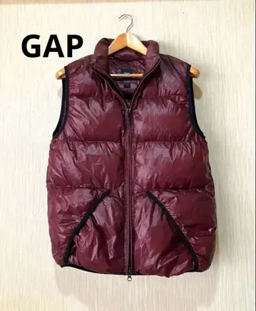 레어 컬러 GAP 다운 베스트 보르도 남성용 S