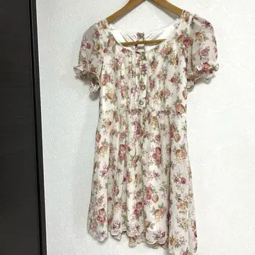 INGNI 잉그 꽃무늬 쉬폰 원피스 베이지 M