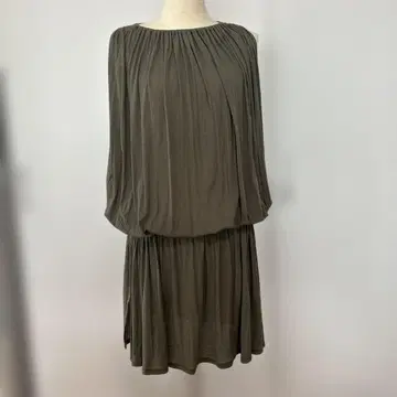 intoca 슬리브리스 개더 코튼 튜닉 원피스