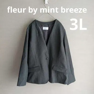 빅 사이즈 3L fleur by mint breeze 노카라 자켓