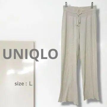 n [유니클로] 워셔블 니트 리브 팬츠 / 허리밴딩 슬림 편안함