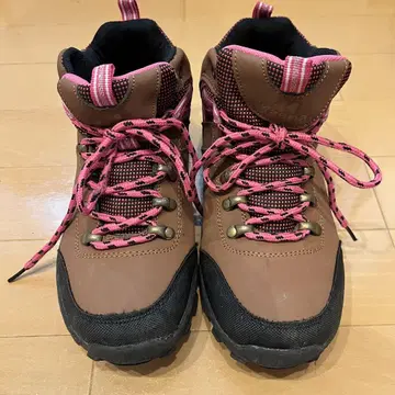 케이파 트레킹 슈즈 등산 브라운 핑크 22.5cm