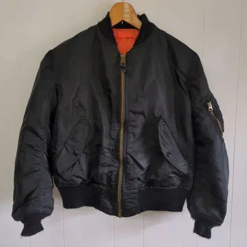 90s ALPHA MA-1 S black made in USA