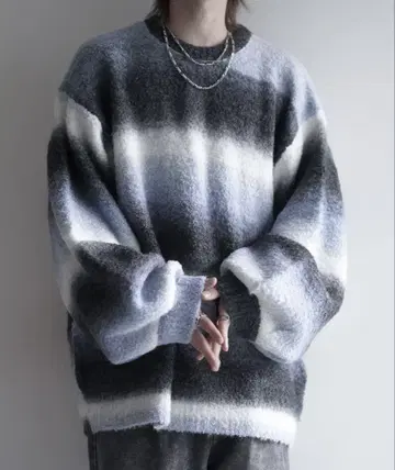 cussil 하이 기능성 니트 와이드 벌룬 슬리브 루즈 스웨터