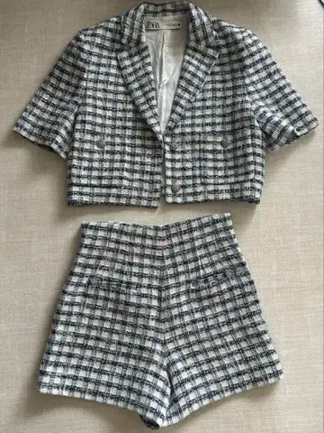 ZARA 체크 무늬 셋업