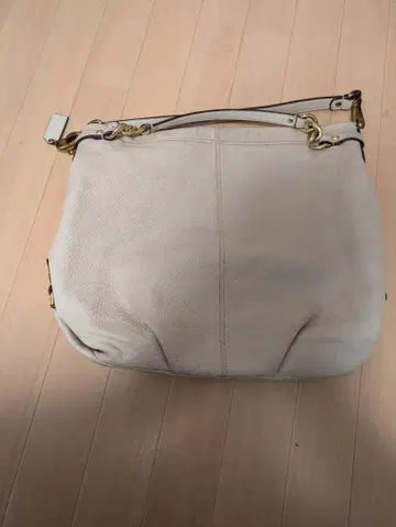 화이트 가죽 숄더백 빅