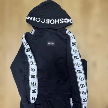 DC GYDA 블랙 로고 후드티 셋업