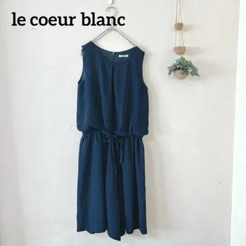 르 쿠르 블랑 le coeur blanc 슬리브리스 올인원 네이비