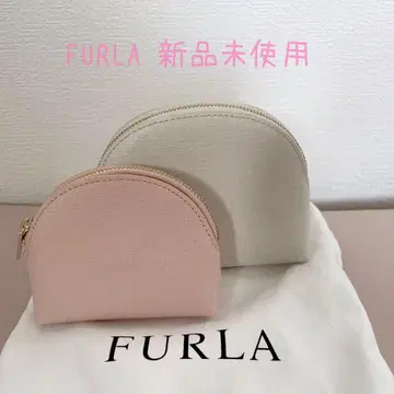 미사용 새상품 FURLA 훌라 파우치 2세트 화이트 핑크