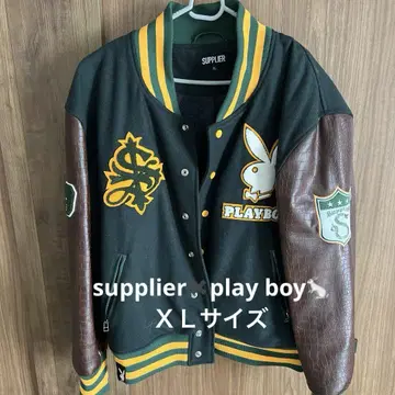 [ 콜라보 ] SUPPLIER x PLAY BOY 바시티 자켓