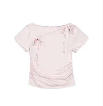 MARGARIN FINGERS RIBBON T-SHIRT PINK