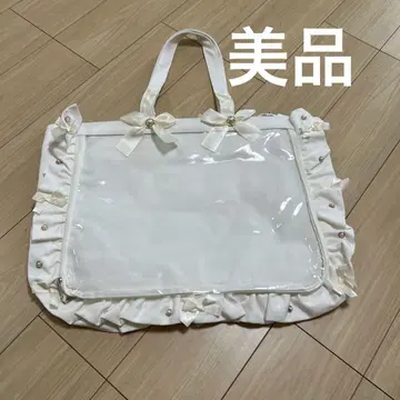 A3 자카마트 이타백 프릴 화이트 화이트 새상품급