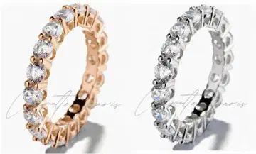 [ 초특가 ] 풀 이터니티 반지 2세트 핑크 골드와 플라티나 12호