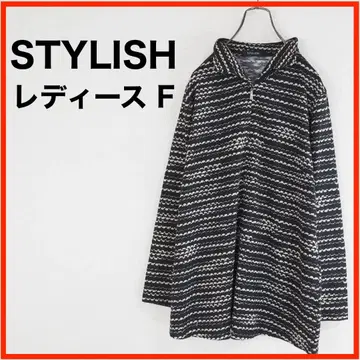 A3873 새상품급 STYLISH 하이넥 하프 지퍼 튜닉 F 블랙