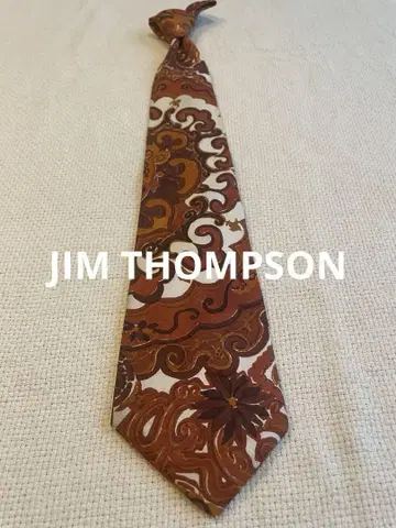 JIM THOMPSON 실크 넥타이 브라운