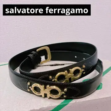 페라가모 벨트 가죽 짙은 갈색 다크 브라운