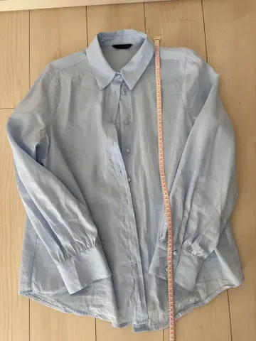 ZARA 라이트 블루 긴팔 버튼 다운 셔츠 M 사이즈