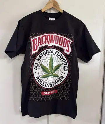 미사용 새상품 SHAKAWEAR 샤카웨어 빅 프린트 티셔츠 블랙 M
