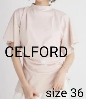 CELFORD 핑크 셔링 티셔츠 새상품급