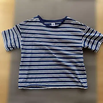 PETIT BATEAU 박스 보더 반팔 T셔츠