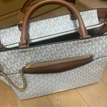 Michael Kors 토트백 화이트/브라운