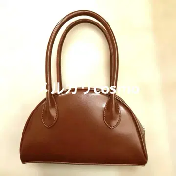 heather 헤더 브라운 인조 가죽 핸드백 보스턴 백