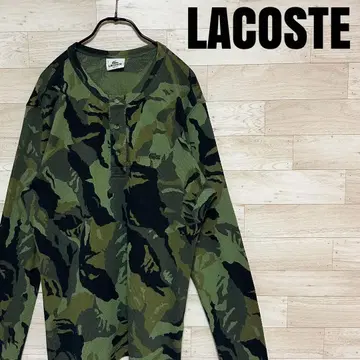 LACOSTE 라코스테 긴팔 헨리넥 카모플라쥬 서멀 T