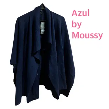 AZUL by moussy 판초 니트 숄 네이비 택 포함 새상품