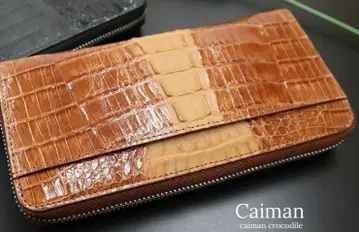 [ 미사용 ] CAIMAN GENUINE 0512B 장지갑 브라운