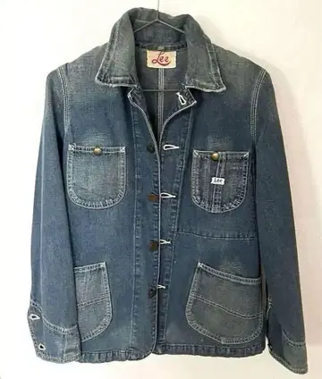 lee 데님 커버올 자켓 빈티지 디자인 used 가공 데미지
