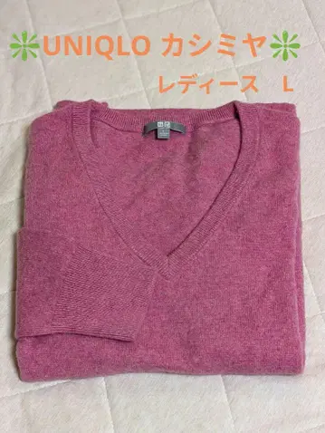캐시미어 UNIQLO 여성용 V넥 스웨터 L