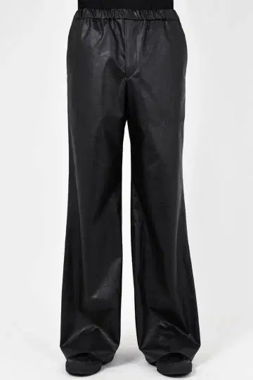 LAD MUSICIAN FAUX LAMBSKIN FLARE PANTS