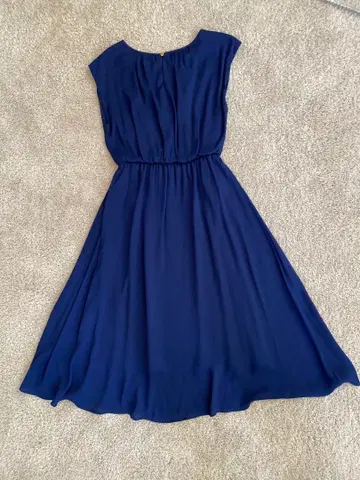 네이비 슬리브리스 원피스 약 110cm