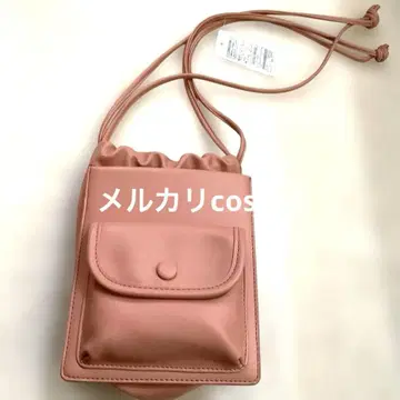 더스티 핑크 미니 숄더백 포켓 부착