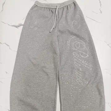 그레이 PELLICULE stone-deco sweat pants