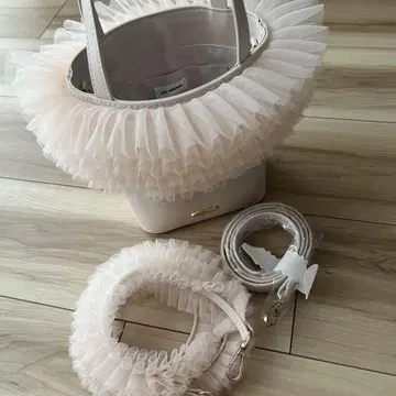 릴리 브라운 핑크 핸드백
