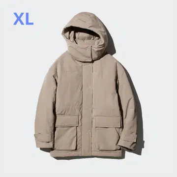 UNIQLO 하이브리드 다운 코트 베이지 XL 여성용