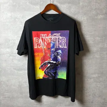 MARVEL T셔츠 Black Panther 대형 프린트 XL 블랙