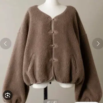 플리스 자켓 브라운 moi tytto 차이나 중화 타카아시 아카리