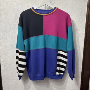 90s 빈티지 컬러풀 클레이지 맨투맨 미국 빈티지 의류 미국 수입