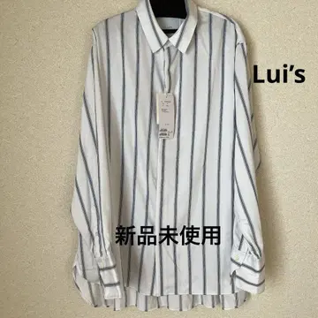 미사용 새상품 Lui's 루이스 스트라이프 긴팔 셔츠 화이트/파랑 S