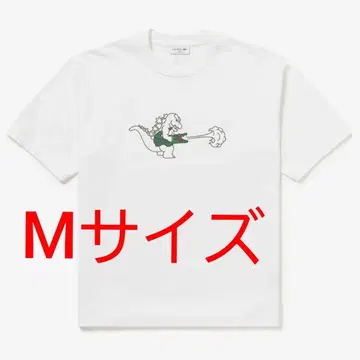 [ 새상품 ] M 사이즈 LACOSTE 고질라 T셔츠 화이트 size4